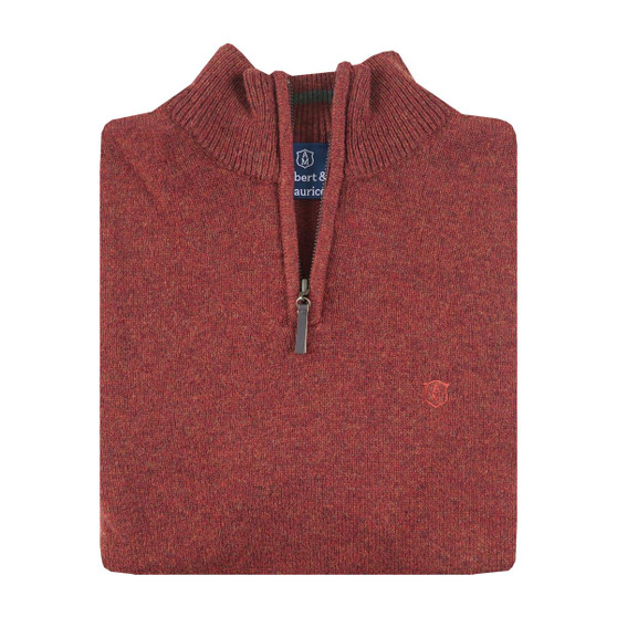  Albert and Maurice Netherton Rustic Lambswool Zip Neck Jumper