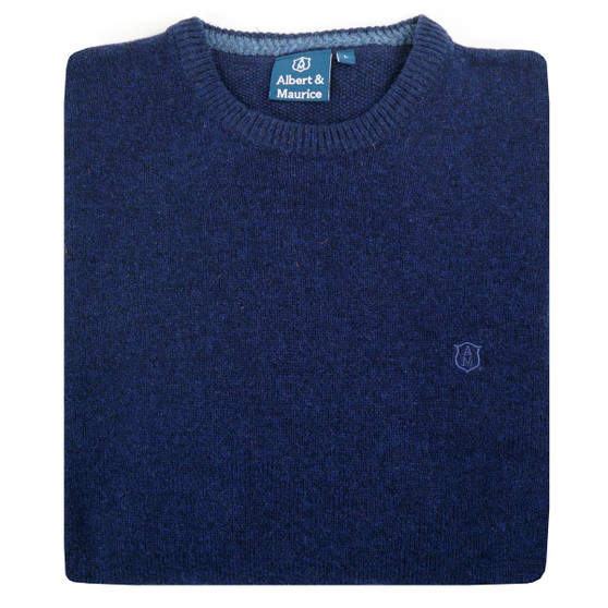 Albert and Maurice Mens Malvern Crew Neck Jumper Ink