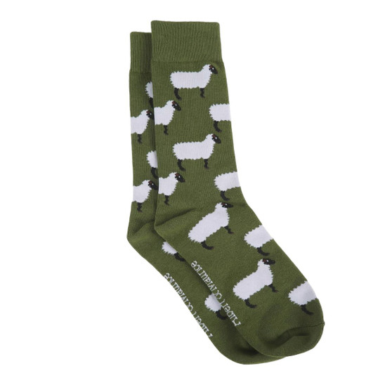 Albert and Maurice Mens Sheep Socks green