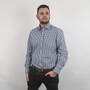 Horizon Blue Albert and Maurice Lugwardine Check Shirt