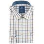 Navy and Gold Albert and Maurice Mens Dale Check Shirt