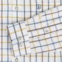 Cuffs on Navy and Gold Albert and Maurice Mens Dale Check Shirt