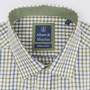 Collar for Navy and Green Albert and Maurice Mens Chambers Check Shirt