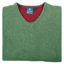 Albert and Maurice Eastnor Sage Lambswool V Neck Jumper