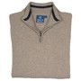  Albert and Maurice Netherton Caramel Lambswool Zip Neck Jumper