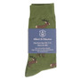 Green Albert and Maurice Mens Stag Socks In Pack