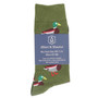 Green Albert and Maurice Mens Duck Socks In Pack