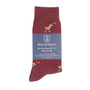 Red Albert and Maurice Mens Pheasant Socks In Pack