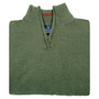 Albert and Maurice Mens Netherton Zip Neck Jumper Olive