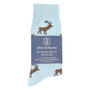Light Blue Albert and Maurice Mens Stag Socks In Pack