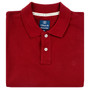 Albert and Maurice Mens Classic Pique Polo Shirt Maroon folded