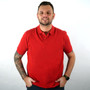 Albert and Maurice Mens Classic Pique Polo Shirt Red Model