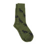 Albert and Maurice Mens Black Labrador Socks green
