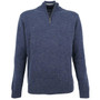 Images - Albert and Maurice Netherton Zip Neck Lambswool Jumper Dark Navy