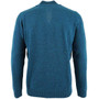 Images - Albert and Maurice Netherton Zip Neck Lambswool Jumper Teal Back