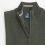 Albert and Maurice Netherton Zip Neck Lambswool Jumper Thyme Zip