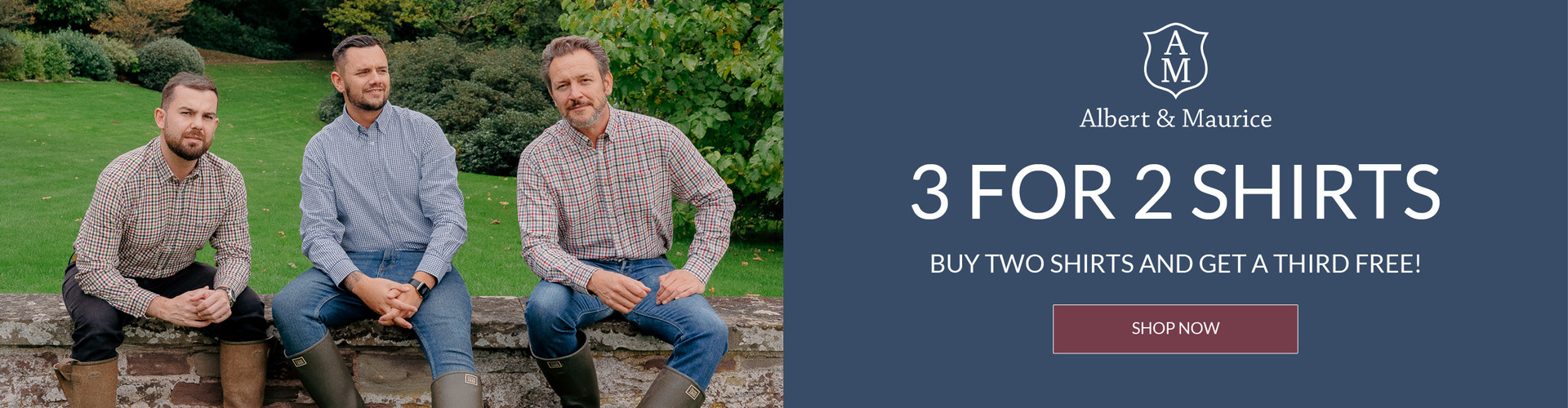 Albert and Maurice Shirts Offer - Get 3 For the Price of 2! | Shop Now