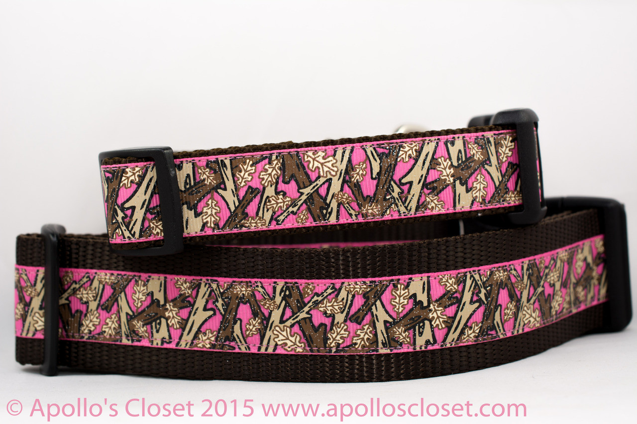 pink camo dog collar