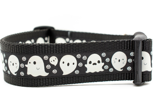 Pink Halloween Dog Collars With Personalized Name Ghosts 