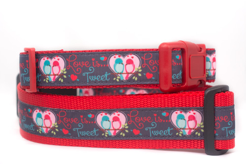 Valentine's Day dog collar for large dogs.   Valentine's Day dog collar for large dogs.