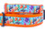 Ocean themed collar with sea life on ocean blue background and orange nylon.
