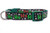 Black and green dog collar with a festive Christmas design featuring the words "Ho Ho Ho" and snowflakes.