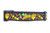 Black dog collar with a colorful Mexican fiesta design featuring cacti, chili peppers, sombreros, and maracas.