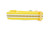 A yellow dog collar with an eggshell border and peeping chicks.