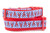 Collar with a white and blue gingham pattern featuring red crawfish or lobsters.