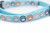 Glittery cat paws on ocean blue ribbon and matching light blue nylon with a black safety release buckle. Glittery cat paws on ocean blue ribbon and matching light blue nylon with a black safety release buckle.