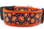 Happy Jack O Lanterns on a black polka dot background.  Coordinating 2 inch wide orange nylon. Happy Jack O Lanterns on a black polka dot background.  Coordinating 2 inch wide orange nylon.