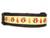 Thanksgiving collar features a repeating pattern of turkeys and fall leaves. 