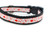 Blood spatter dog collar with white ribbon on a black nylon. Blood spatter dog collar with white ribbon on a black nylon.