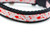 Blood spatter dog collar with white ribbon on a black nylon. Blood spatter dog collar with white ribbon on a black nylon.