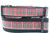 Plaid print on grey ribbon and black nylon.  Plaid lines are glittery.  Top is 1 inch wide and bottom is 1.5 inch wide. Plaid print on grey ribbon and black nylon.  Plaid lines are glittery.  Top is 1 inch wide and bottom is 1.5 inch wide.