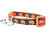 Jack O Lanterns and polka dots s on black ribbon with orange nylon webbing.  Cat collar with a safety breakaway buckle.