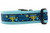 1.5 inch wide dog collar featuring a Hanukkah design with menorah and Star of David on blue nylon.