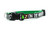 On the Naughty List on black ribbon with green nylon webbing.  Cat collar with a safety breakaway buckle.