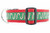 Holiday dog collar with Candy canes on a green background with red nylon. Holiday dog collar with Candy canes on a green background with red nylon.