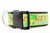 Light green holiday dog collar with blank nylon and polka dots with words, Stink, Stank, Stunk.