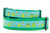 Dog collar with frogs on kelly green nylon.