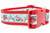 Aqua ribbon with sharks, chomped on heart and words "I Bite" and "Hangry Alert" on 1.5 inch wide red nylon Aqua ribbon with sharks, chomped on heart and words "I Bite" and "Hangry Alert" on 1.5 inch wide red nylon