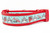 Aqua ribbon with sharks, chomped on heart and words "I Bite" and "Hangry Alert" on 1.5 inch wide red nylon Aqua ribbon with sharks, chomped on heart and words "I Bite" and "Hangry Alert" on 1.5 inch wide red nylon