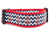 Navy chevron dog collar with red glittery anchors.