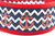 Navy chevron dog collar with red glittery anchors.