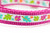 Pink fall leaves collar with rose pink nylon. Pink fall leaves collar with rose pink nylon.