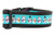1.5 inch wide collar with black nylon and cute snowmen on an aqua blue background 1.5 inch wide collar with black nylon and cute snowmen on an aqua blue background