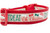 1.5 inch wide collar with red nylon and santa hats with words Oh Christmas Treat