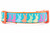 1 inch wide collar with orange nylon and a easter pattern with a rainbow of rabbits