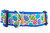 2 inch wide collar with blue nylon and multicolored eggs with a spring pattern. 2 inch wide collar with blue nylon and multicolored eggs with a spring pattern.
